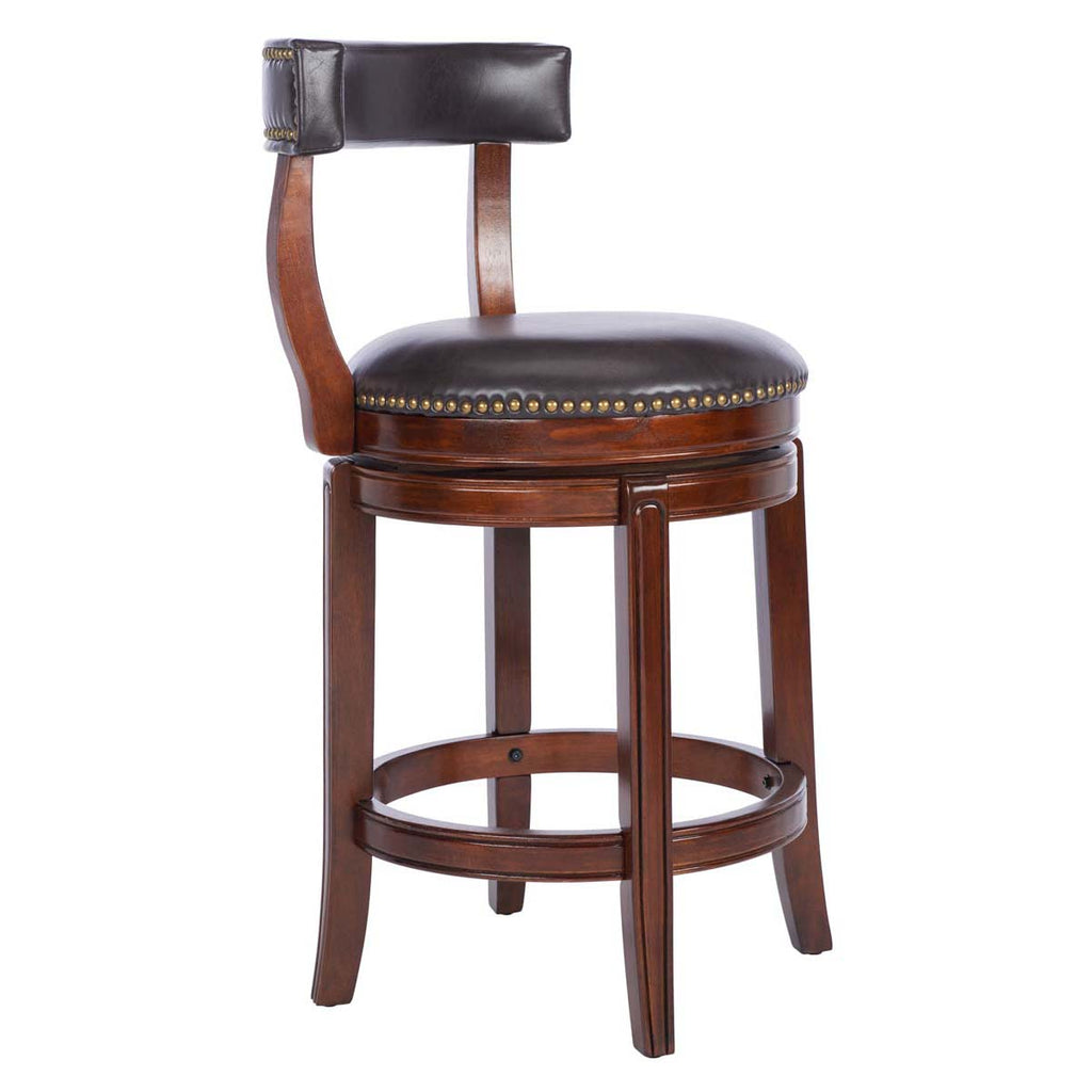 Safavieh Luigi Counter Stool-Walnut/Brown