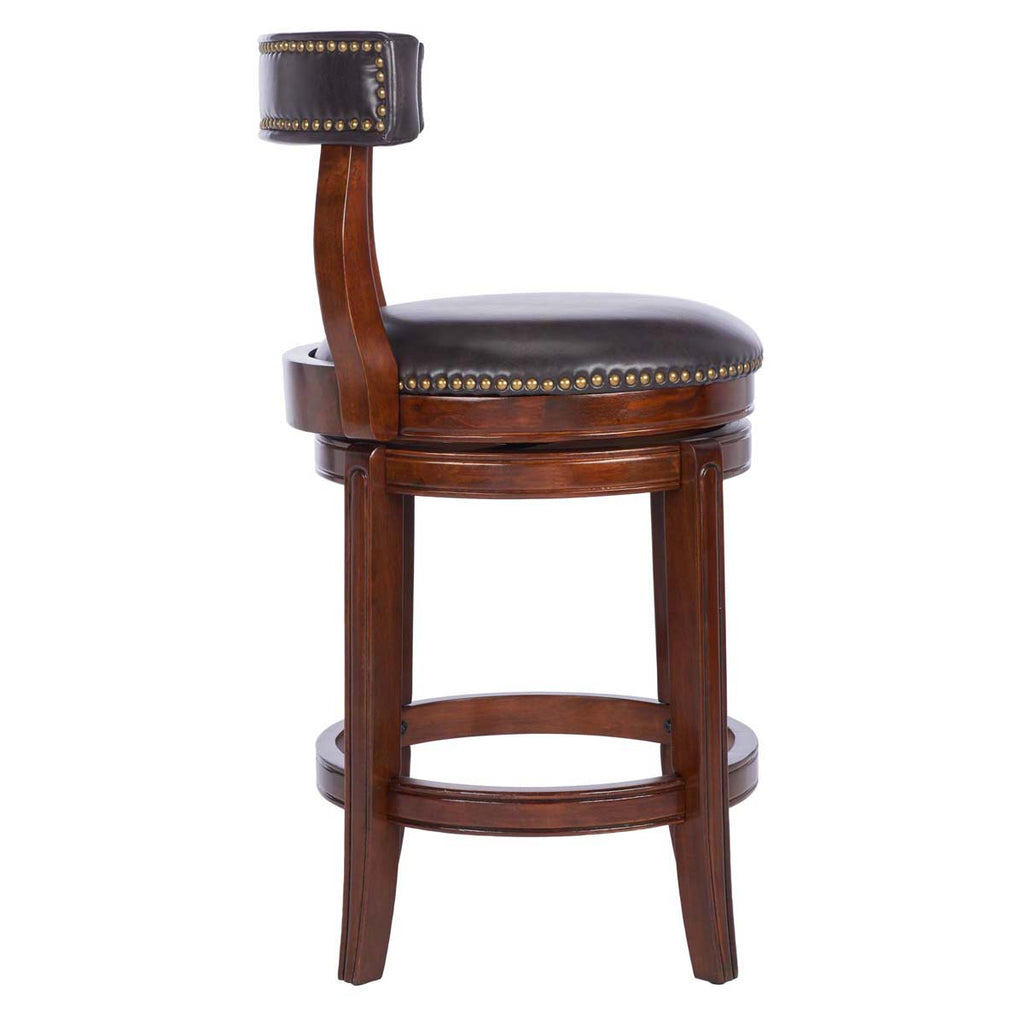 Safavieh Luigi Counter Stool-Walnut/Brown