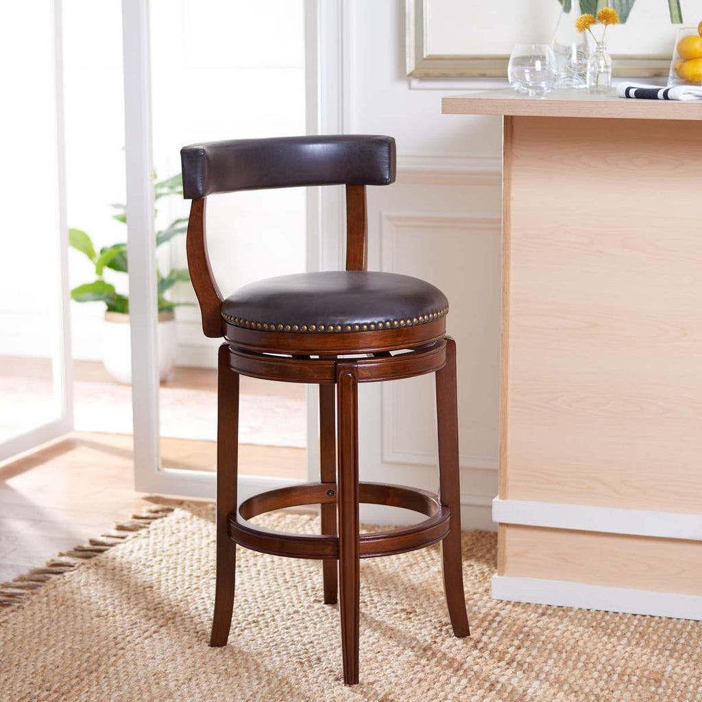 Safavieh Luigi Barstool-Walnut/Brown