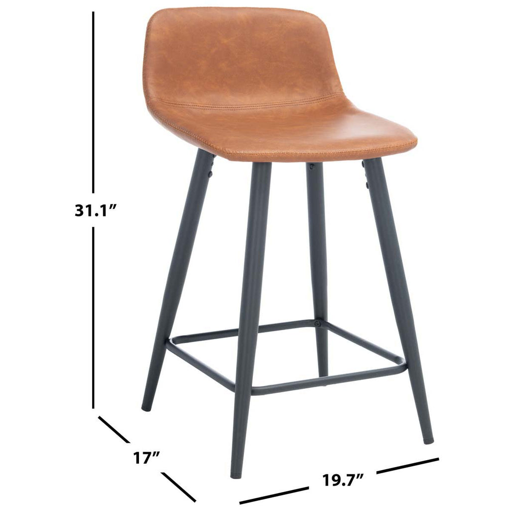 Safavieh Asena Counter Stool - Cigar / Black