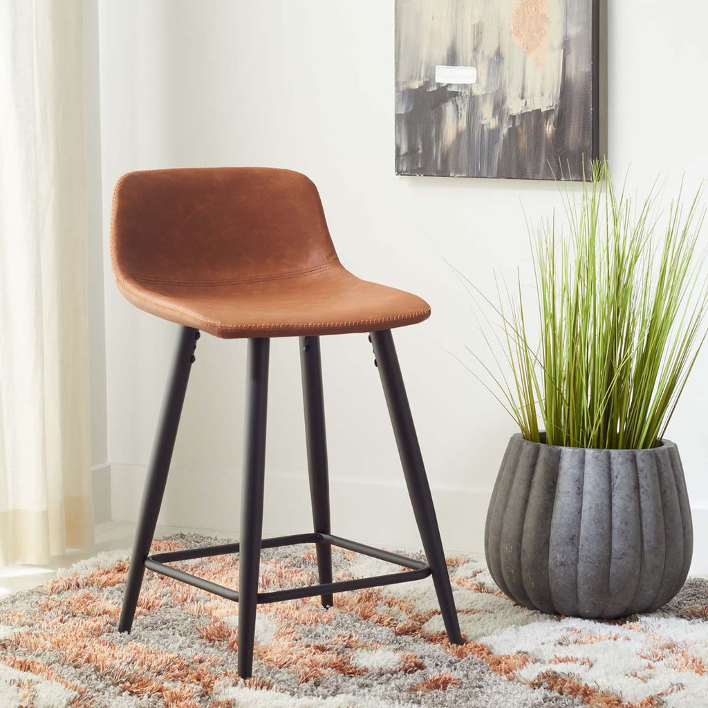 Safavieh Asena Counter Stool - Cigar / Black