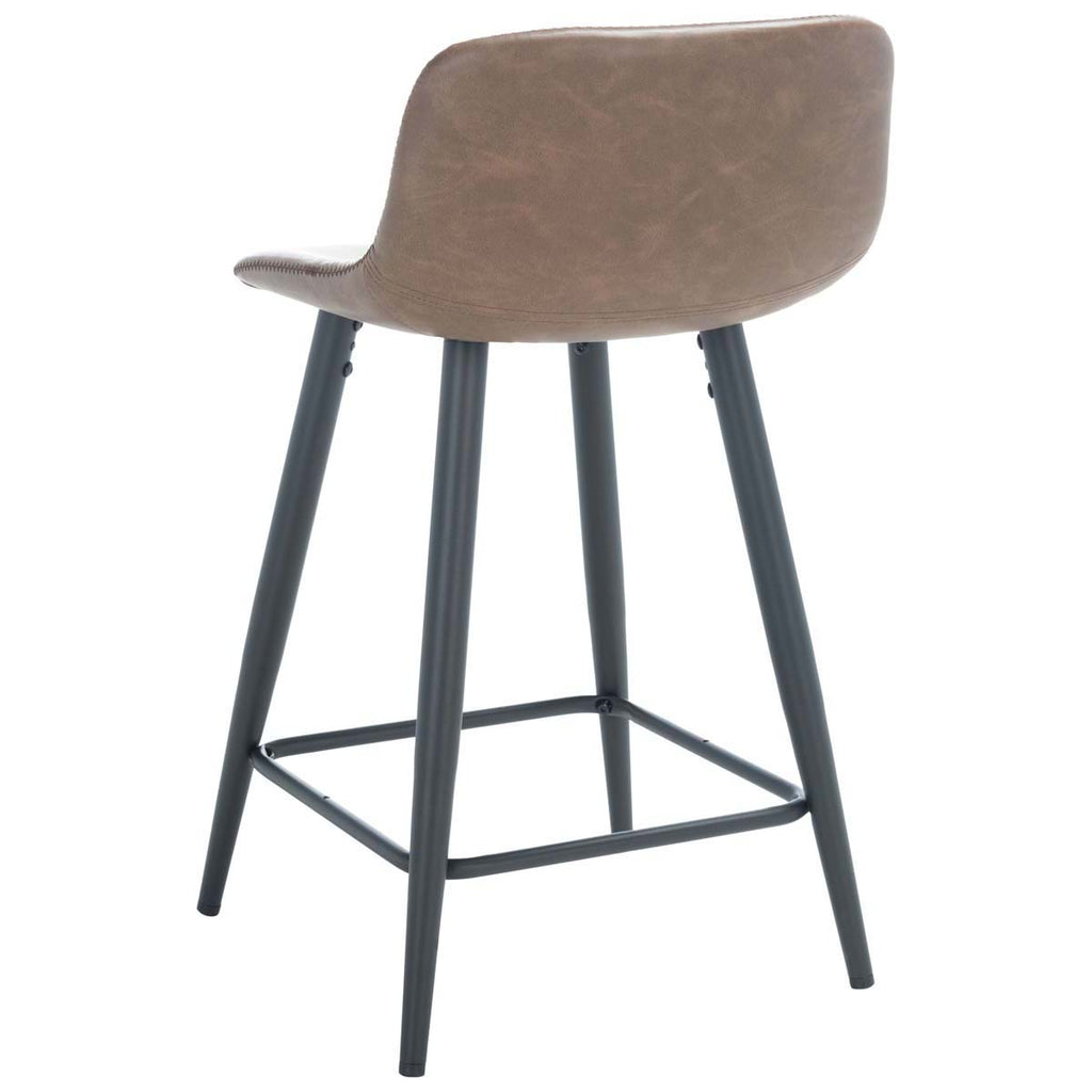 Safavieh Asena Counter Stool - Saddle / Black