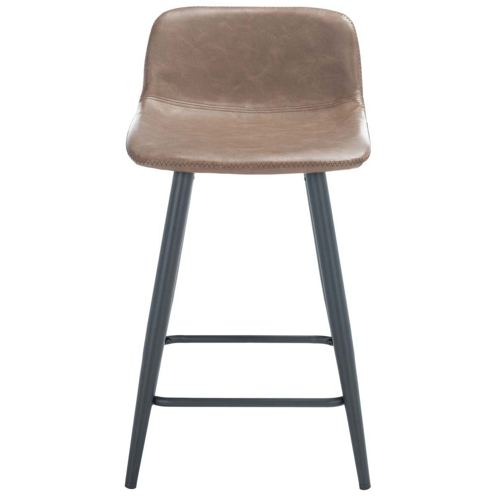 Safavieh Asena Counter Stool - Saddle / Black