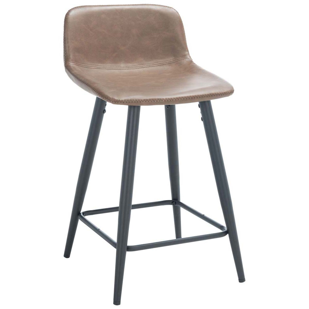 Safavieh Asena Counter Stool - Saddle / Black