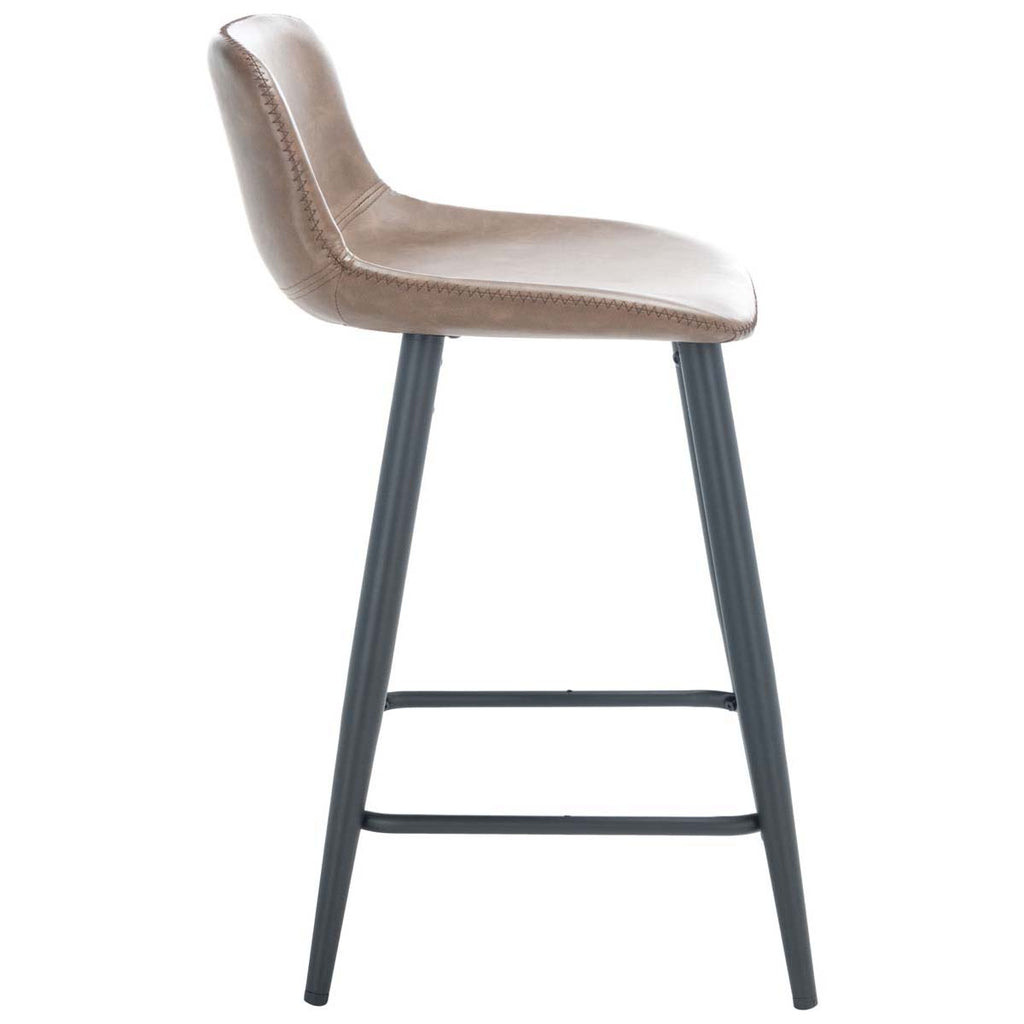 Safavieh Asena Counter Stool - Saddle / Black