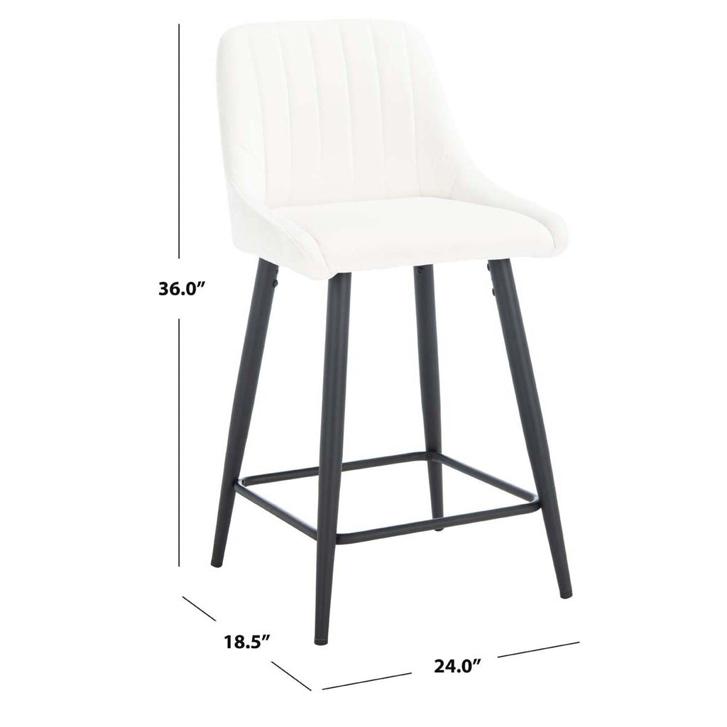 Safavieh Helga Counter Stool - Ivory / Black