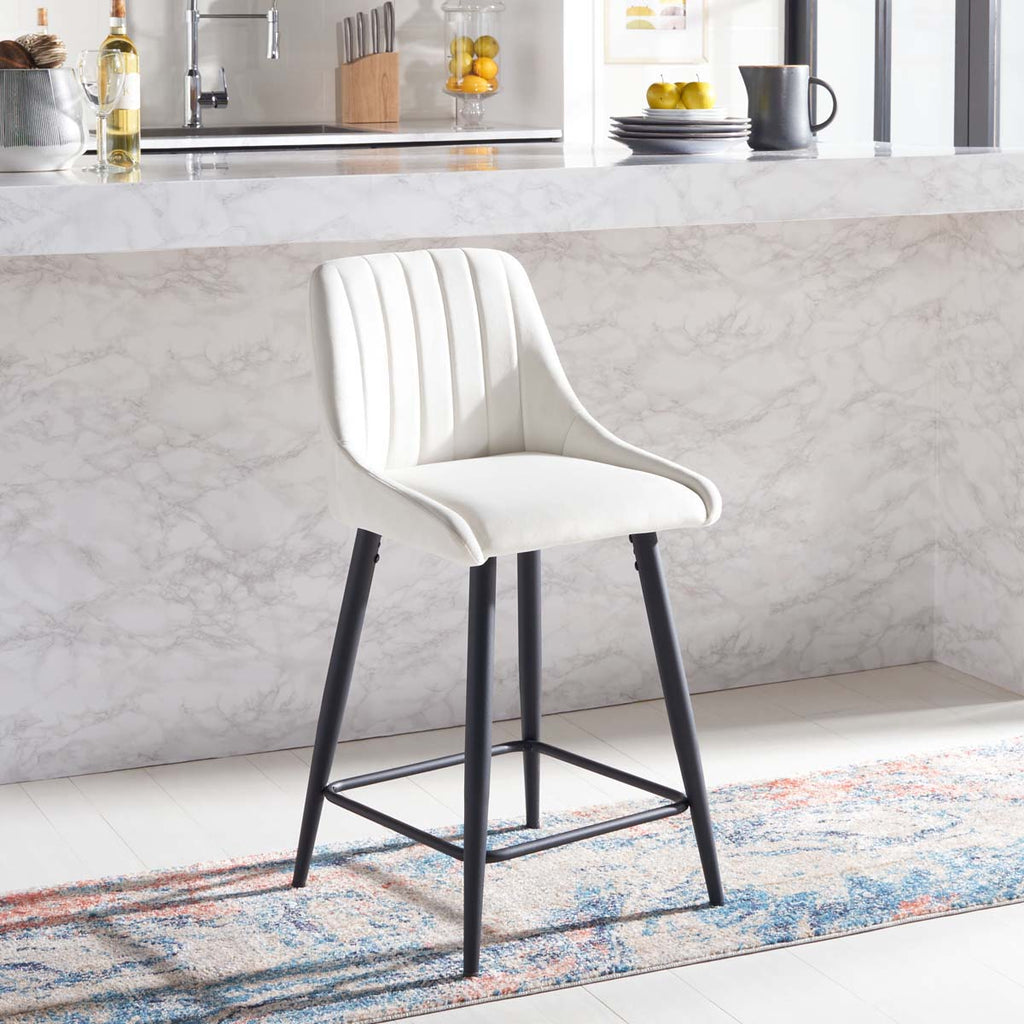 Safavieh Helga Counter Stool - Ivory / Black