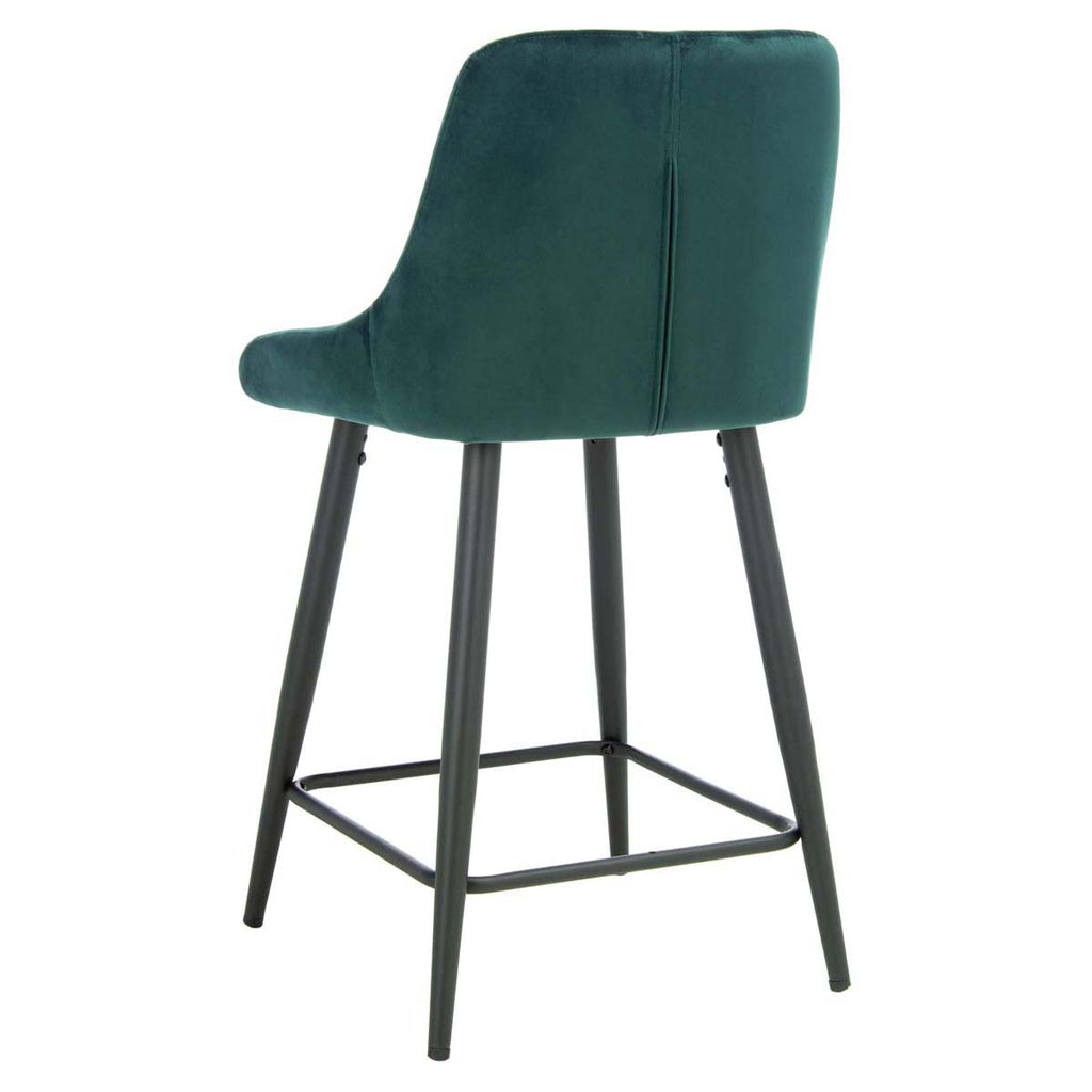 Safavieh Helga Counter Stool - Malachite Green / Black