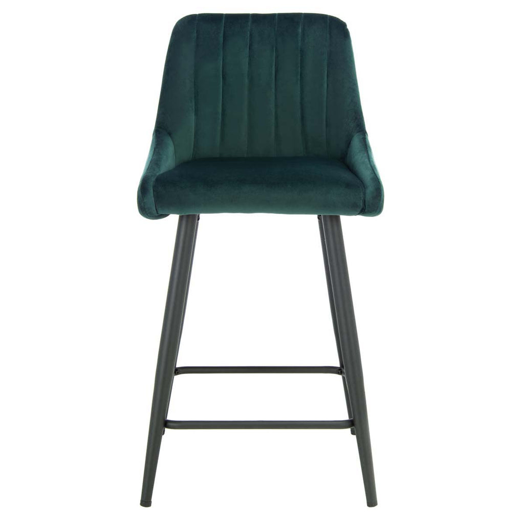 Safavieh Helga Counter Stool - Malachite Green / Black