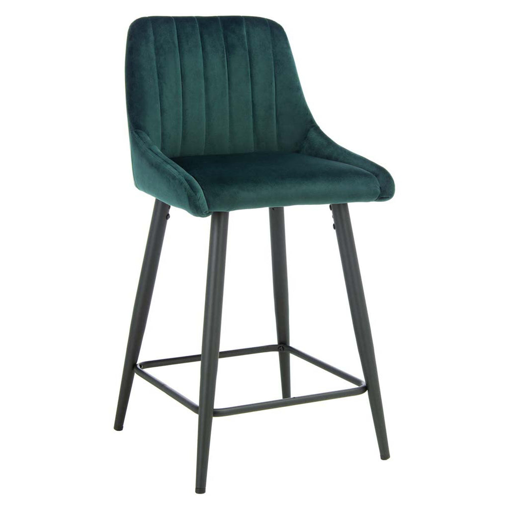 Safavieh Helga Counter Stool - Malachite Green / Black