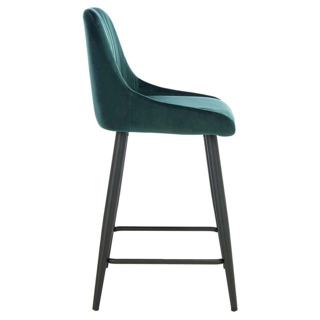 Safavieh Helga Counter Stool - Malachite Green / Black