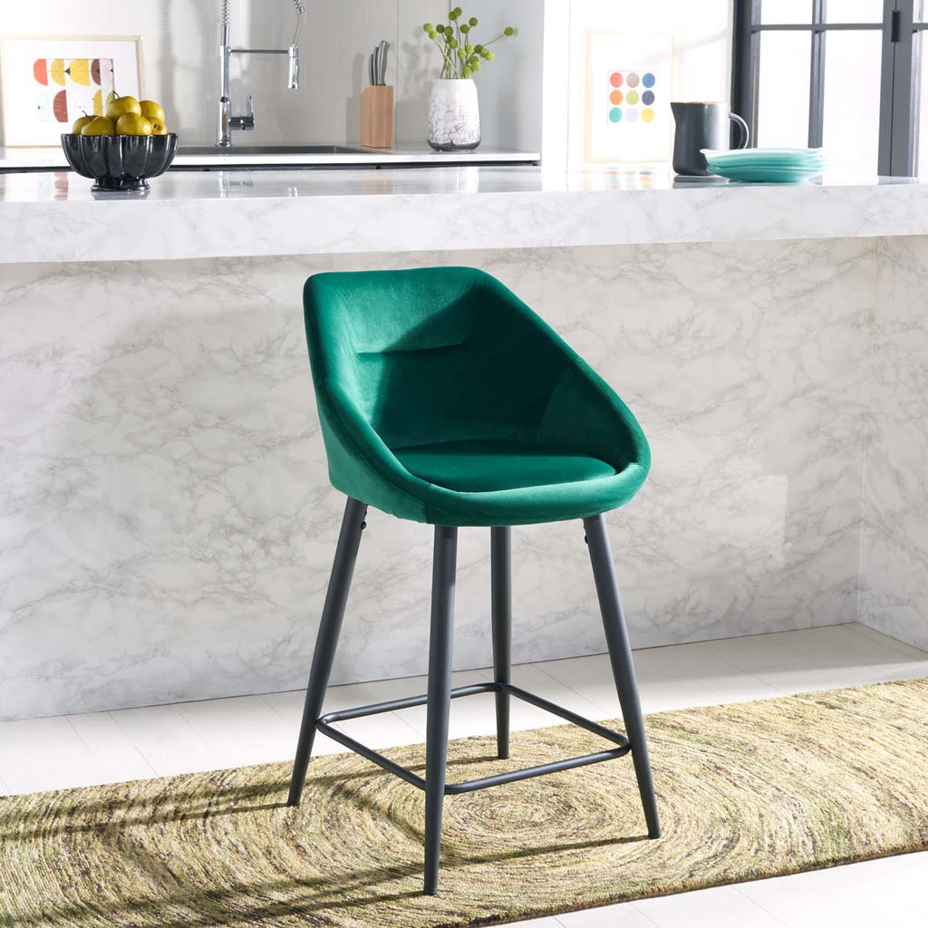 Safavieh Zorica Counter Stool - Emerald / Black