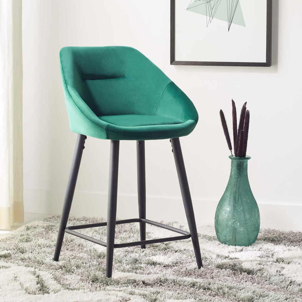 Safavieh Zorica Counter Stool - Emerald / Black