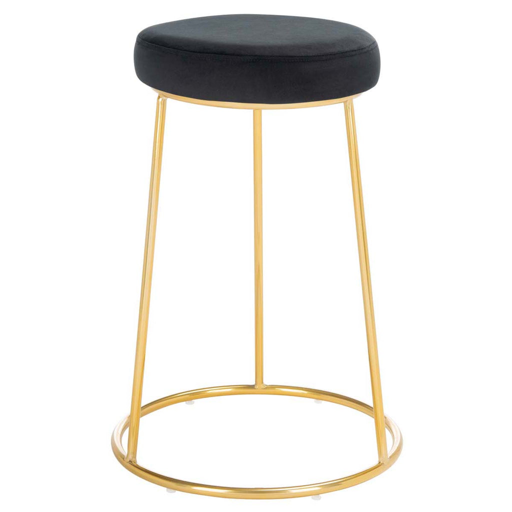 Safavieh Kellie Round Counter Stool - Black / Gold