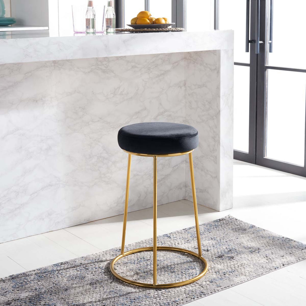 Safavieh Kellie Round Counter Stool - Black / Gold