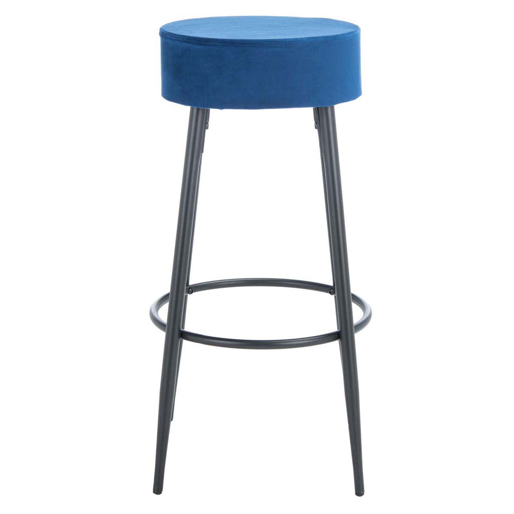 Safavieh Bohden Round Bar Stool - Navy / Black