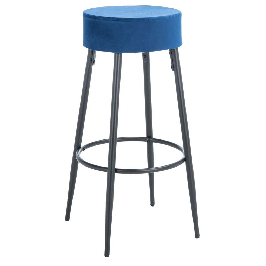 Safavieh Bohden Round Bar Stool - Navy / Black