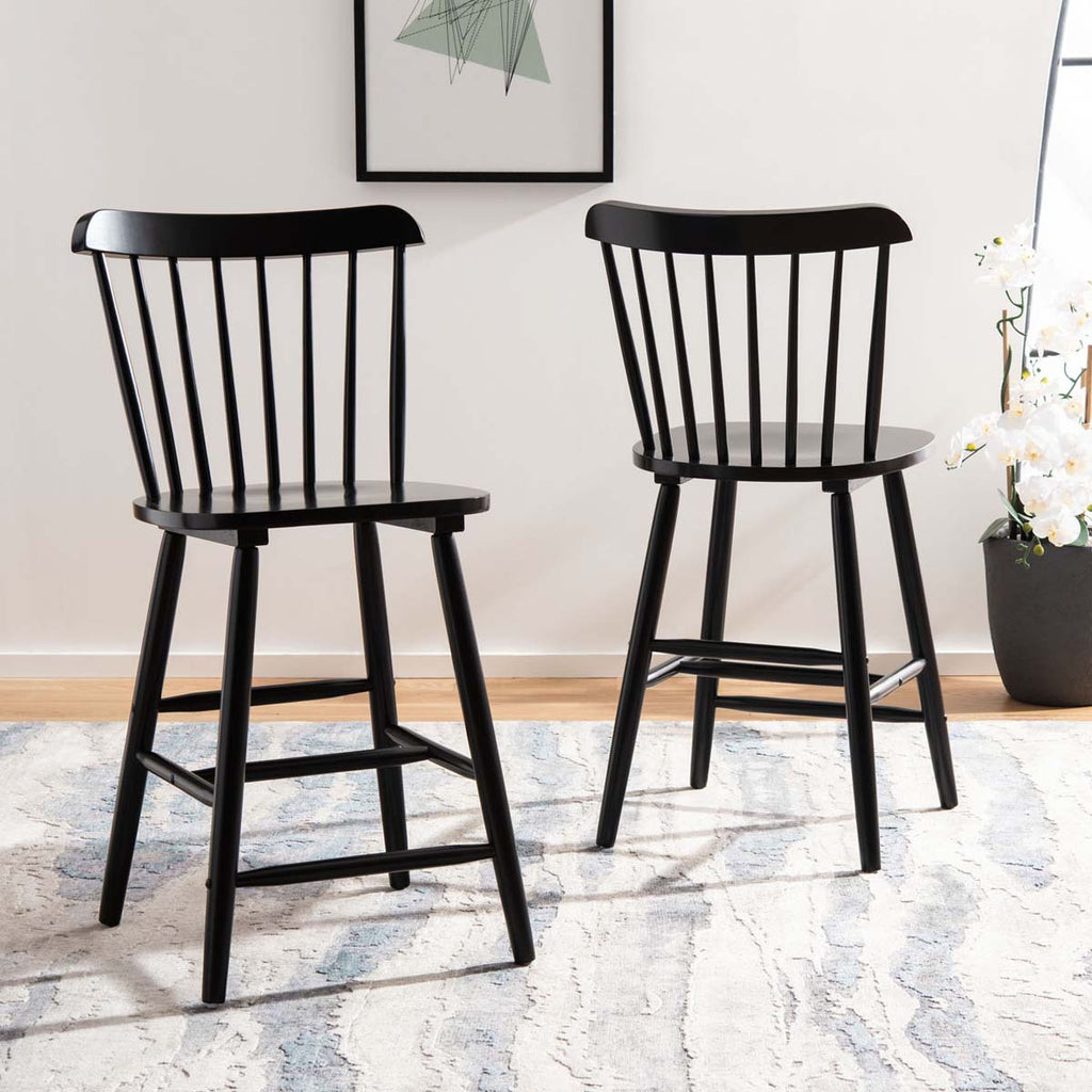 Safavieh Galena Counter Stool - Black (Set of 2)