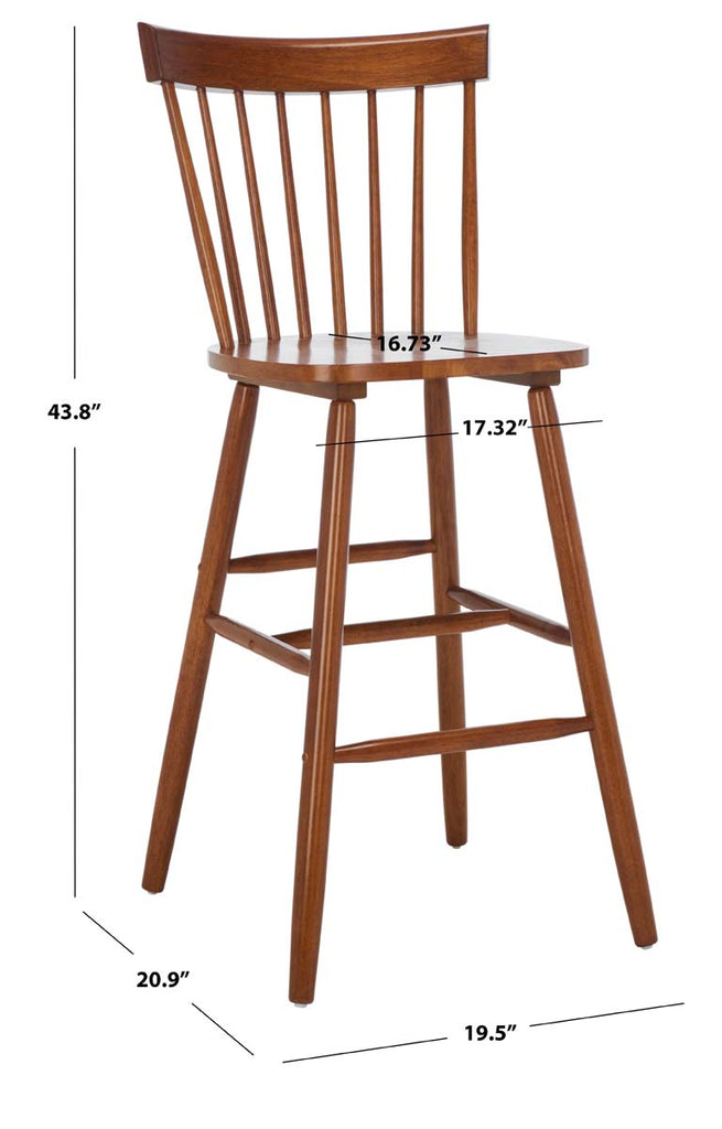 Safavieh Providence Bar Stool - Walnut (Set of 2)