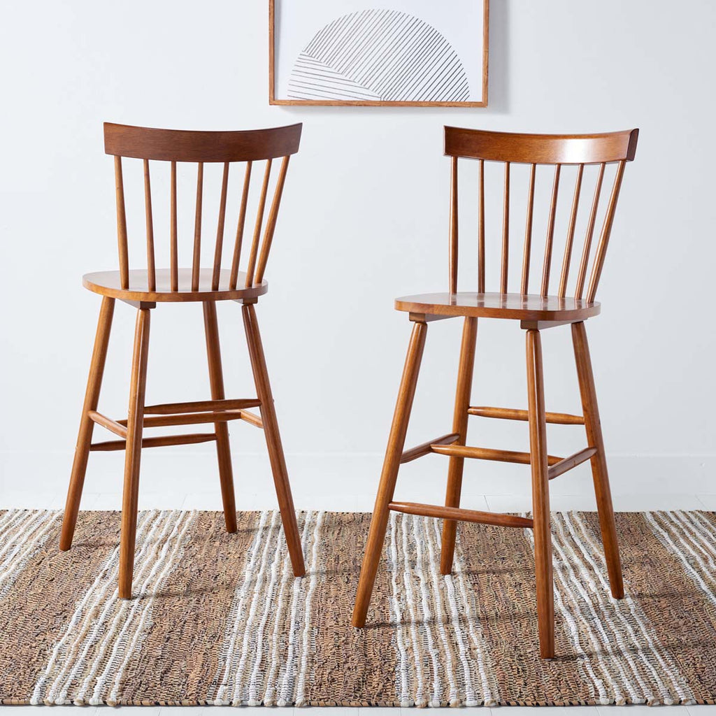 Safavieh Providence Bar Stool - Walnut (Set of 2)