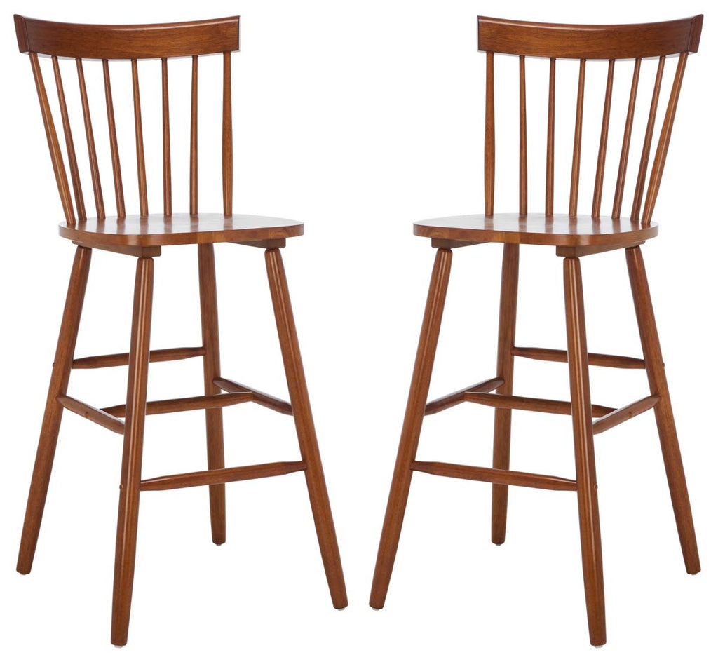 Safavieh Providence Bar Stool - Walnut (Set of 2)