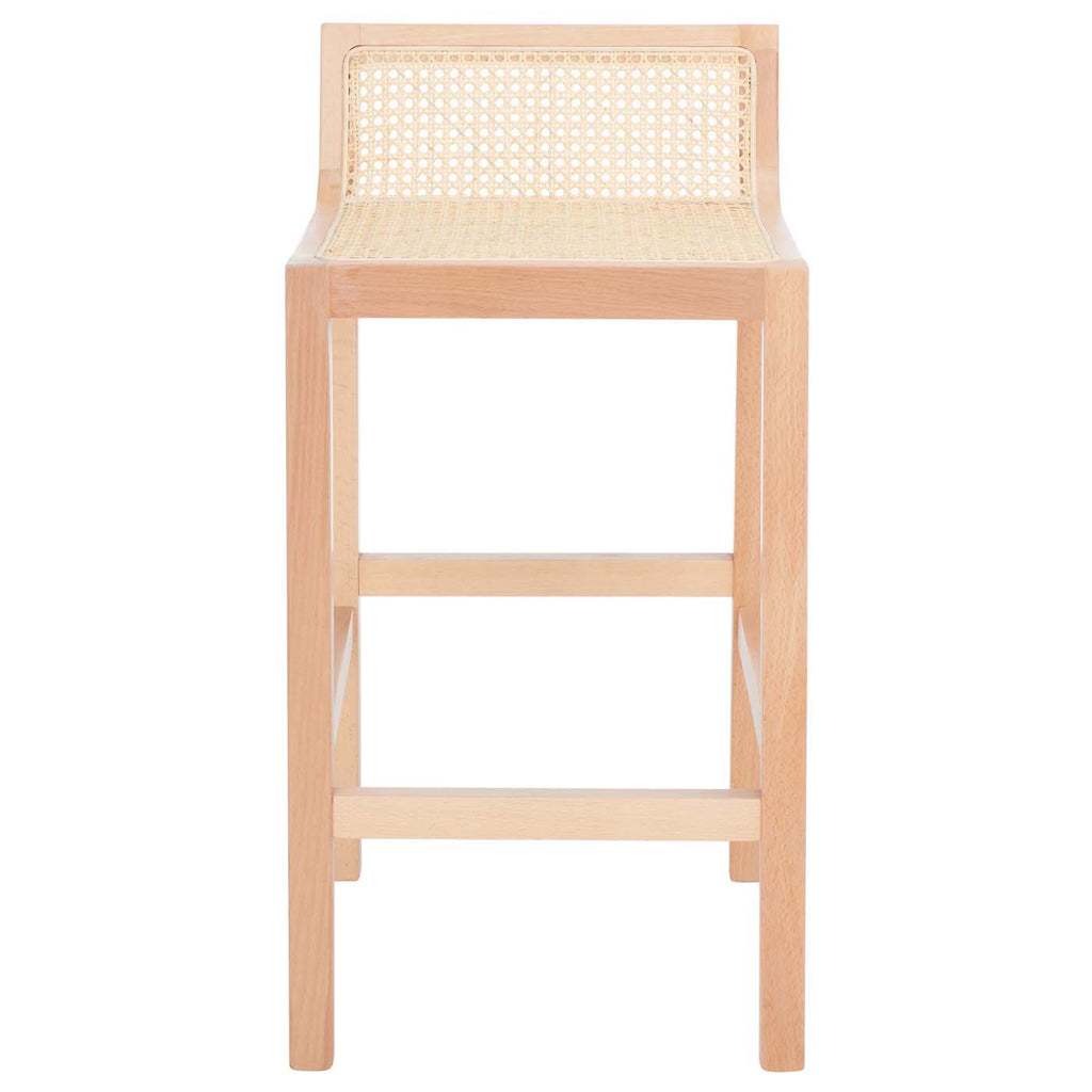 Safavieh Saito Lowback Cane Counter Stool - Natural