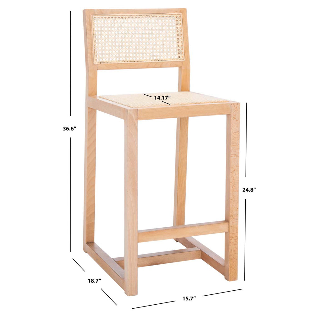 Safavieh Seika Rattan Counter Stool - Natural