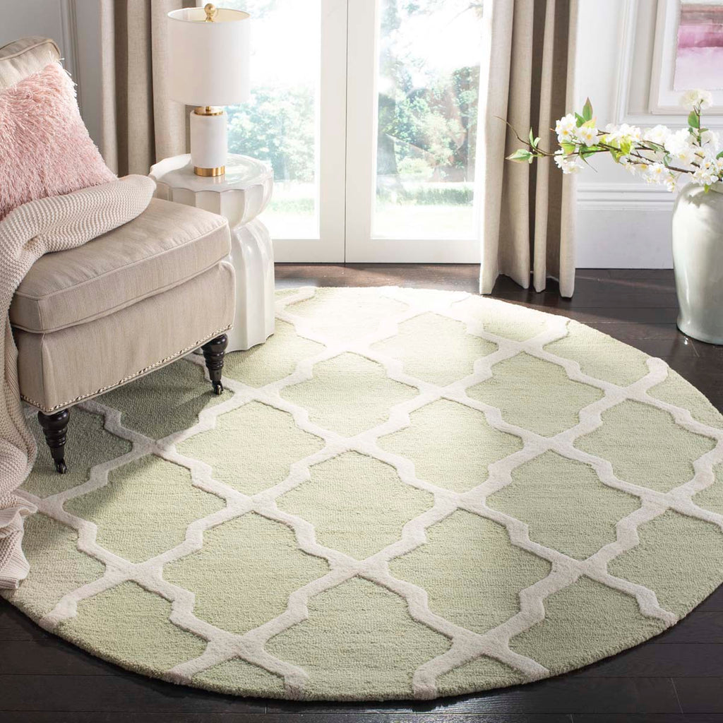 Safavieh Cambridge Rug Collection CAM121B - Light Green / Ivory