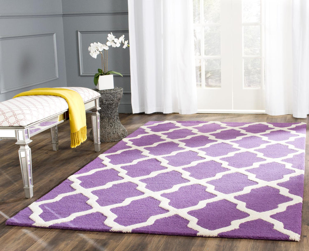 Safavieh Cambridge Rug Collection CAM121K - Purple / Ivory