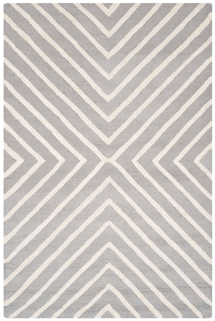 Safavieh Cambridge Rug Collection CAM129D - Silver / Ivory