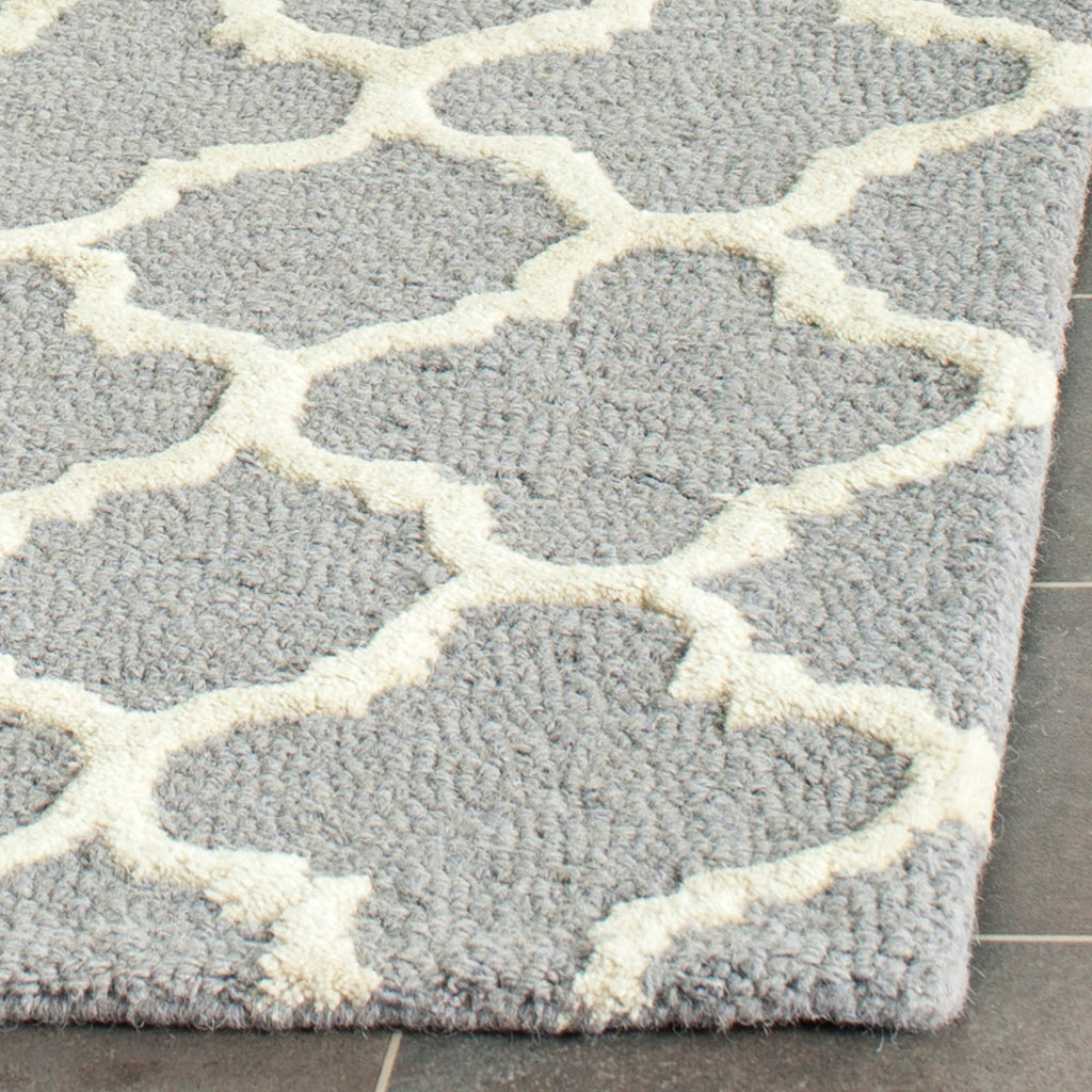 Contemporary Area Rug, CAM130D, 120 X 180 cm in Silver / Ivory