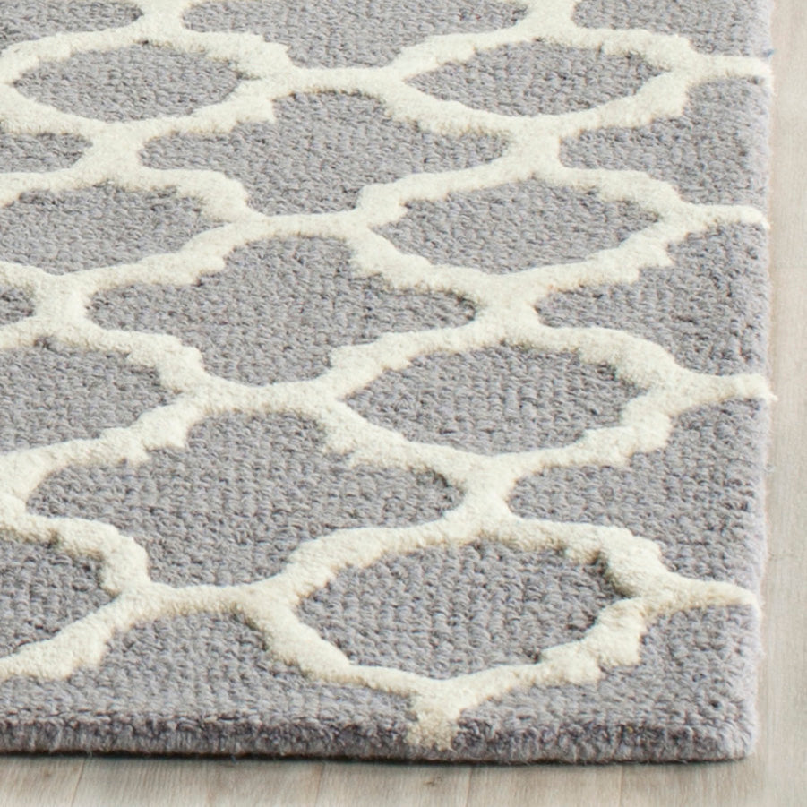 Contemporary Area Rug, CAM130D, 160 X 230 cm in Silver / Ivory