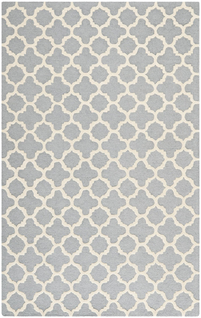 Contemporary Area Rug, CAM130D, 120 X 180 cm in Silver / Ivory