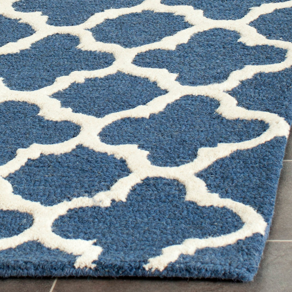 Contemporary Area Rug, CAM130G, 120 X 180 cm in Navy / Ivory