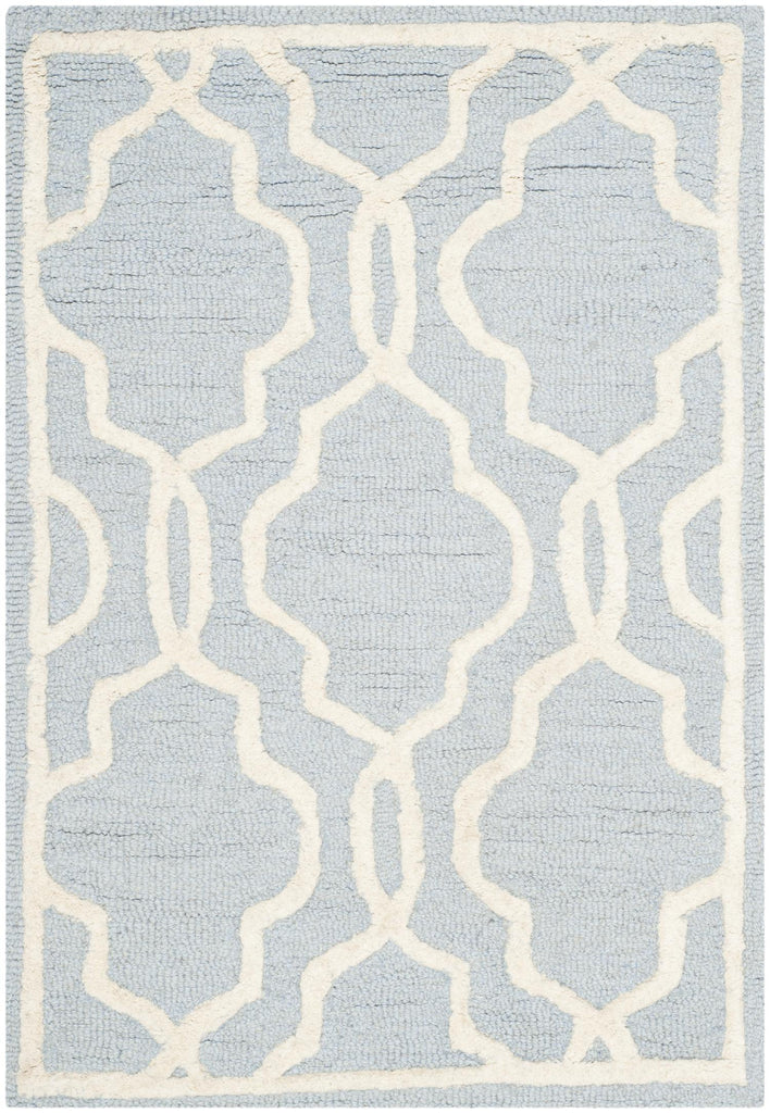 Contemporary Accent Rug, CAM131A, 60 X 91 cm in Light Blue / Ivory