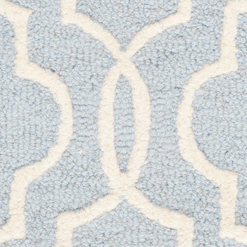 Contemporary Area Rug, CAM131A, 90 X 150 cm in Light Blue / Ivory