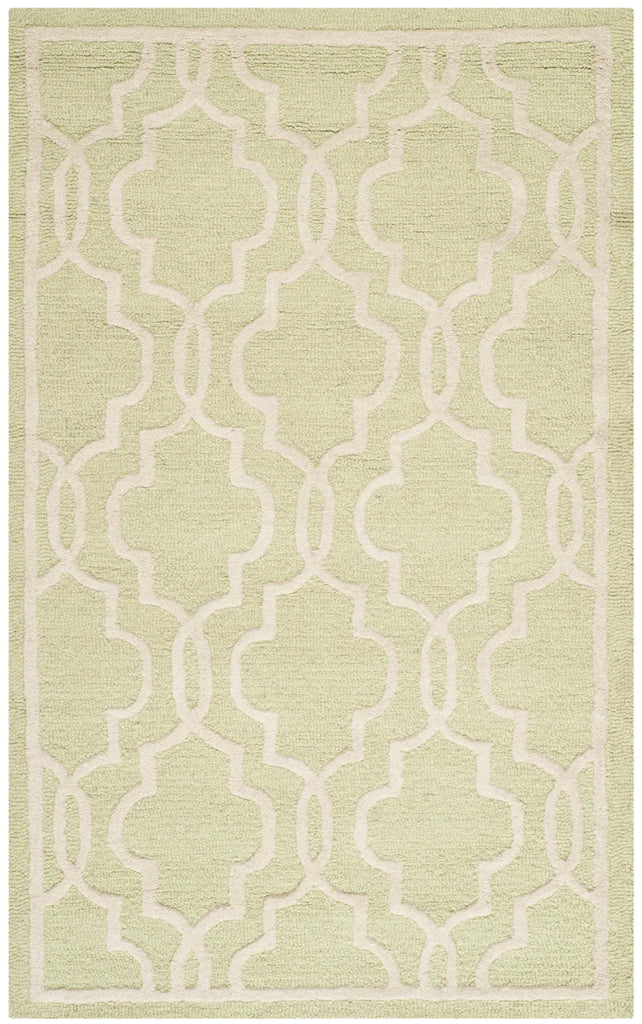 Contemporary Area Rug, CAM131B, 90 X 150 cm in Light Green / Ivory