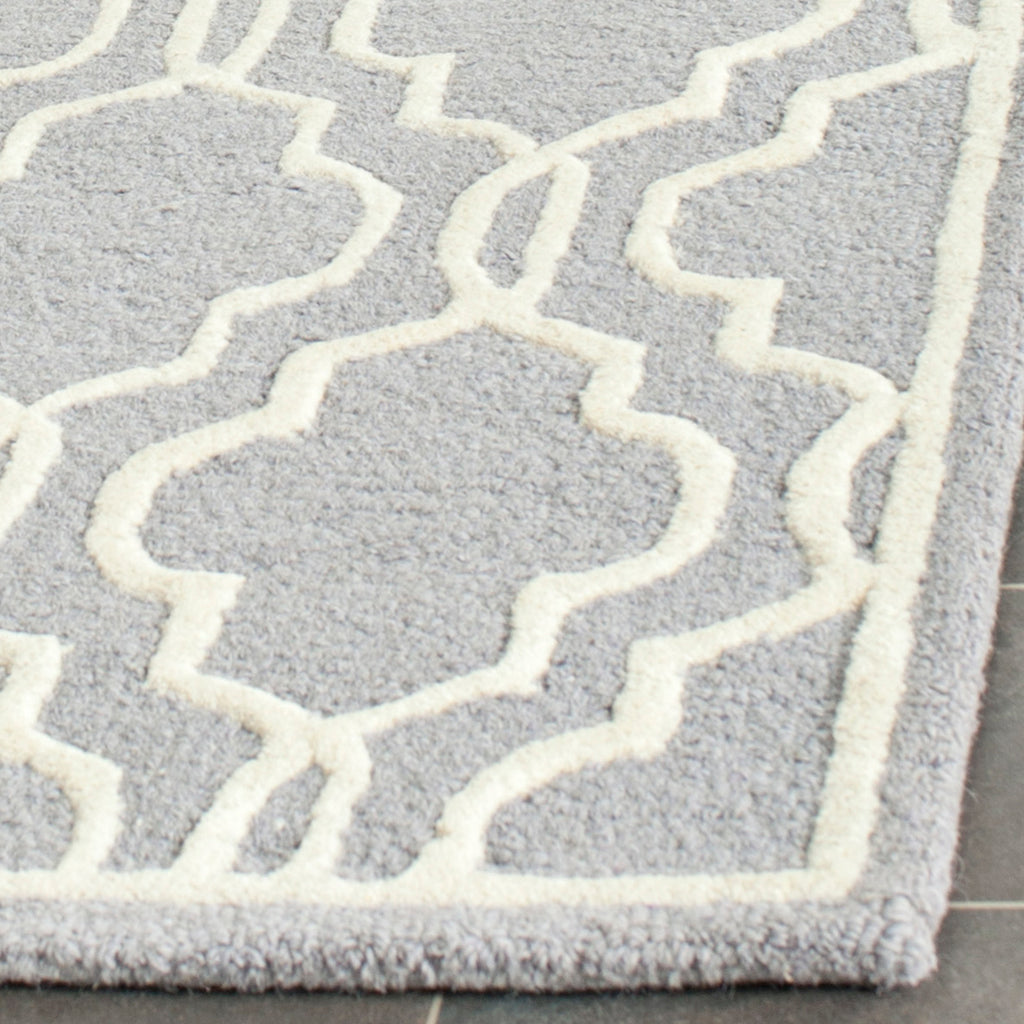 Contemporary Area Rug, CAM131D, 160 X 230 cm in Silver / Ivory