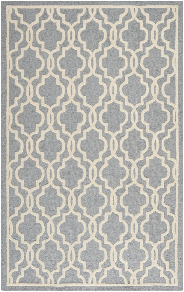 Contemporary Area Rug, CAM131D, 160 X 230 cm in Silver / Ivory