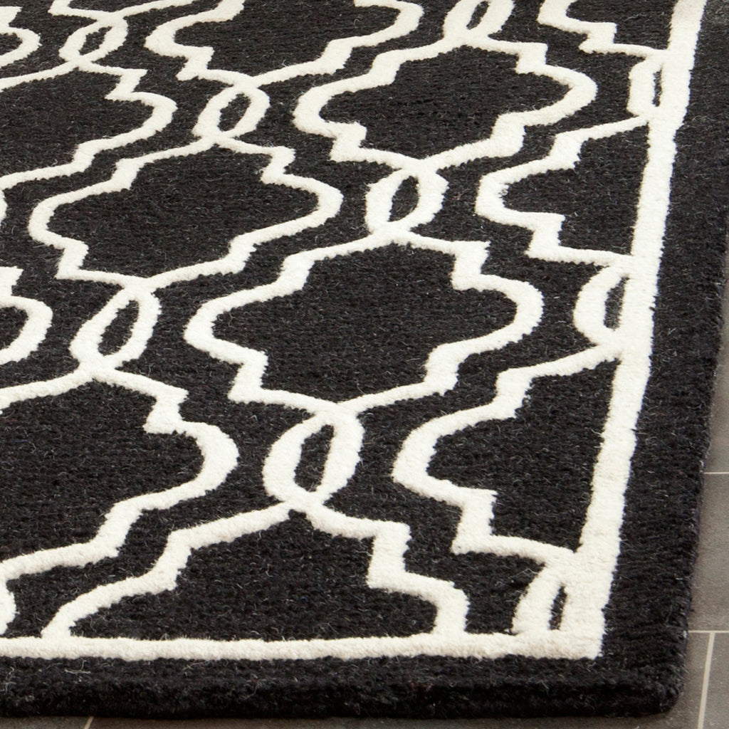 Contemporary Area Rug, CAM131E, 160 X 230 cm in Black / Ivory