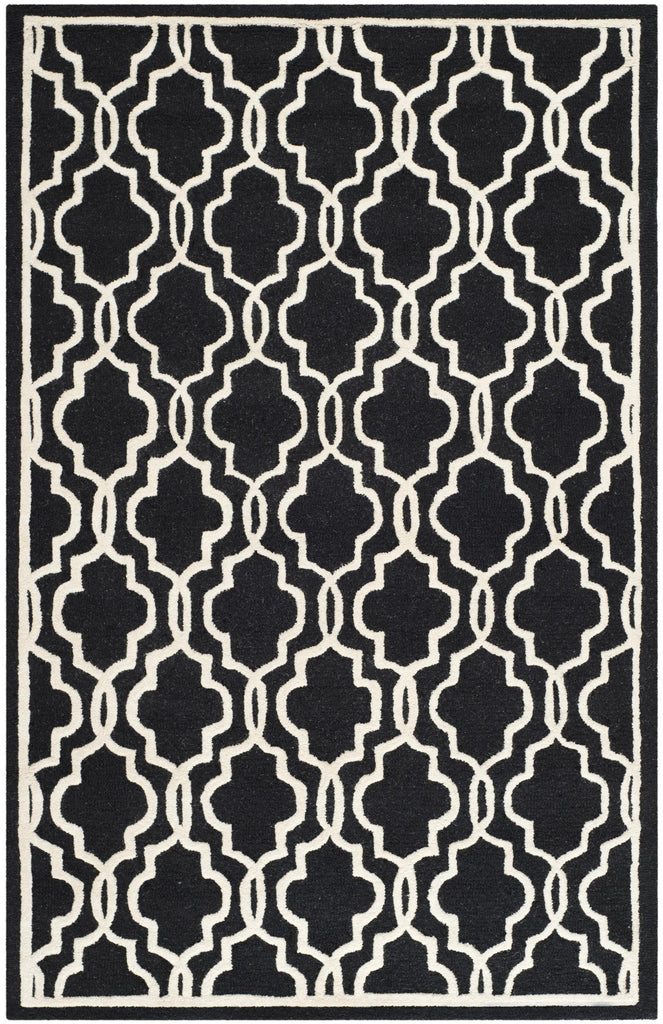 Contemporary Area Rug, CAM131E, 120 X 180 cm in Black / Ivory