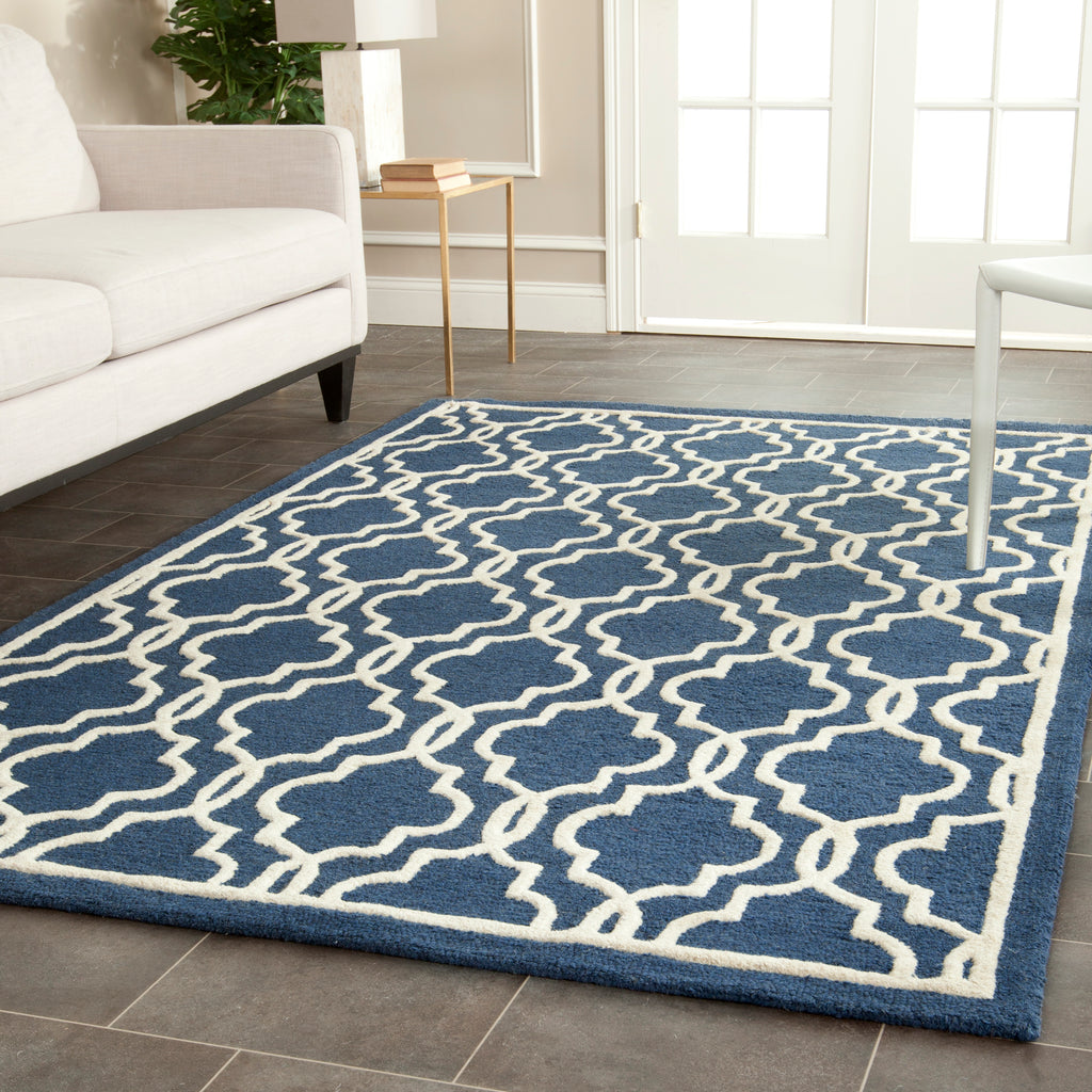 Contemporary Area Rug, CAM131G, 160 X 230 cm in Navy / Ivory