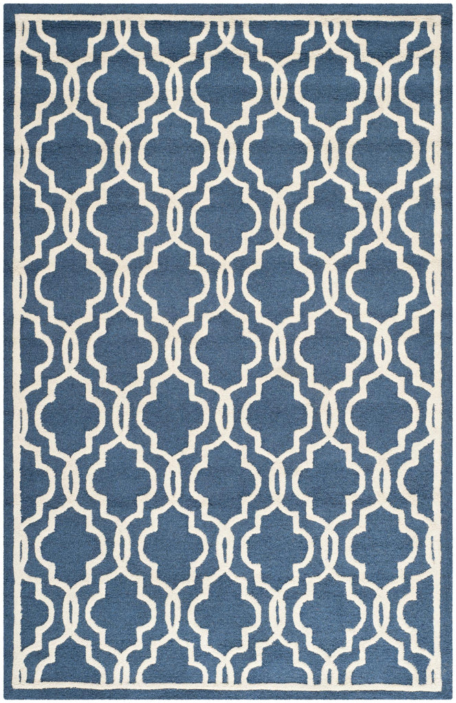 Contemporary Area Rug, CAM131G, 120 X 180 cm in Navy / Ivory