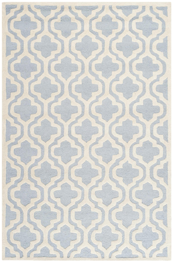 Contemporary Area Rug, CAM132A, 120 X 180 cm in Light Blue / Ivory