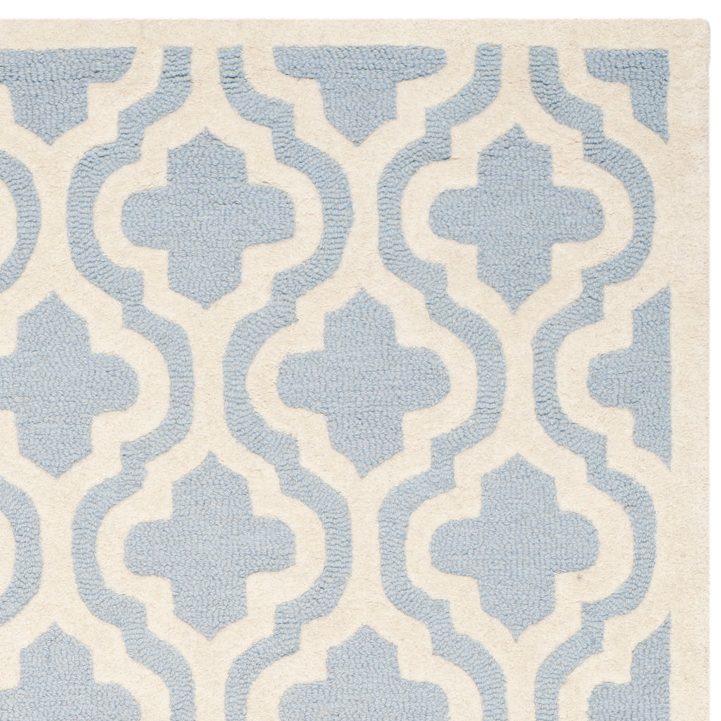 Contemporary Area Rug, CAM132A, 120 X 180 cm in Light Blue / Ivory