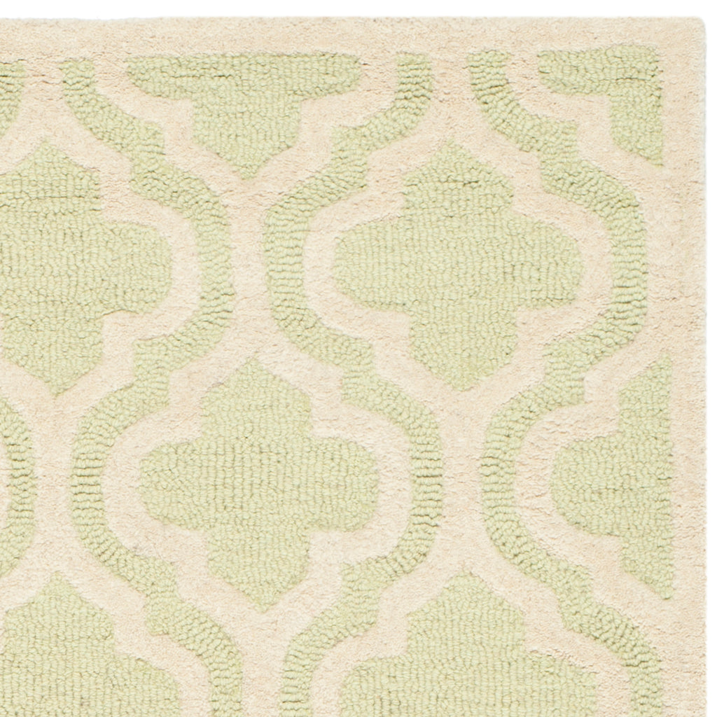 Contemporary Runner Rug, CAM132B, 62 X 240 cm in Light Green / Ivory