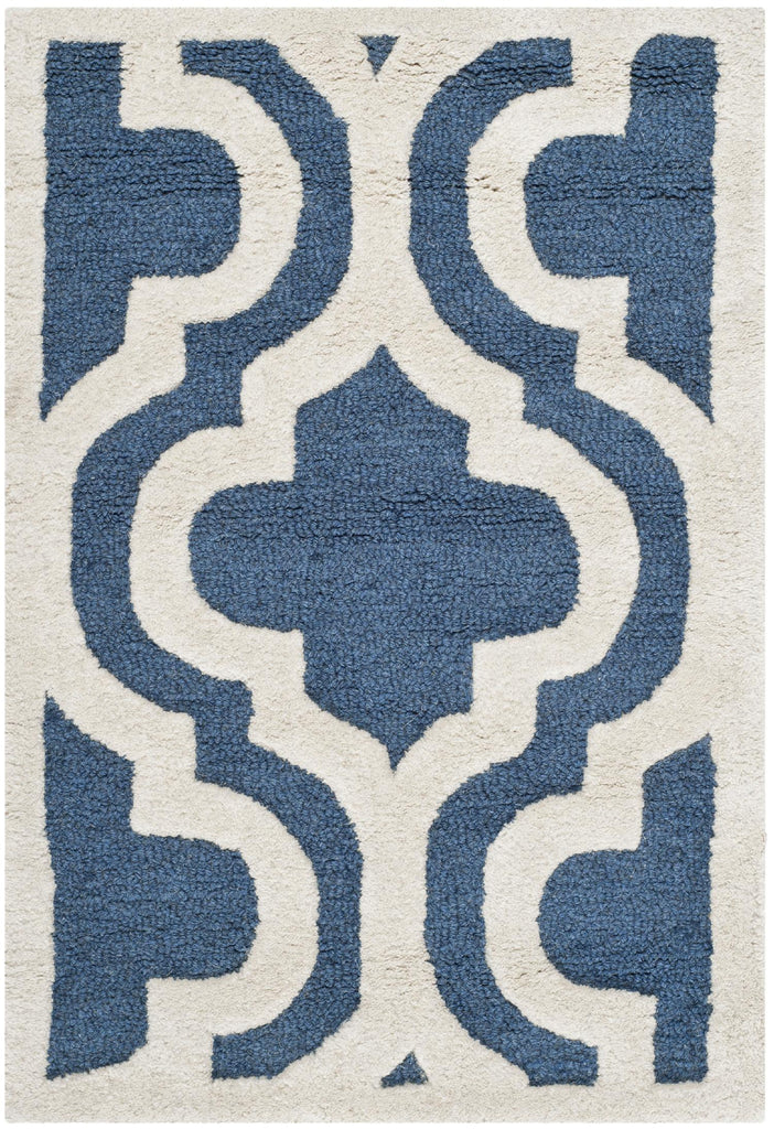 Contemporary Accent Rug, CAM132G, 60 X 91 cm in Navy / Ivory