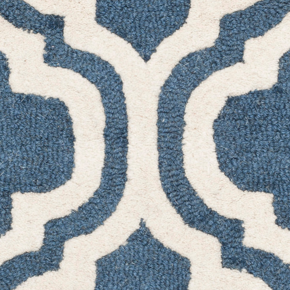 Contemporary Area Rug, CAM132G, 120 X 180 cm in Navy / Ivory