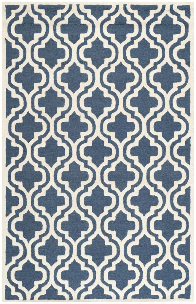 Contemporary Area Rug, CAM132G, 120 X 180 cm in Navy / Ivory