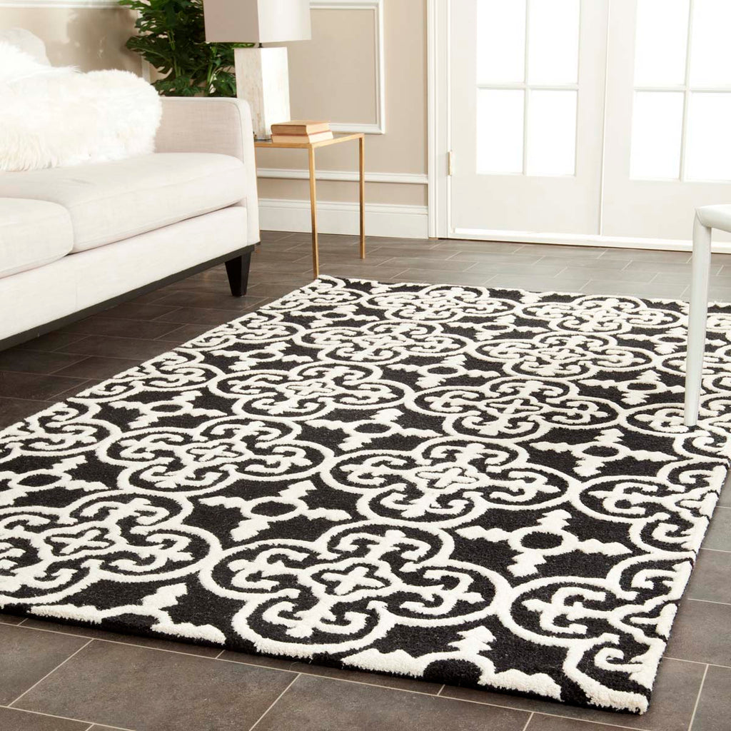 Safavieh Cambridge Rug Collection CAM133E - Black / Ivory